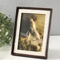 Фоторамка полистоун 13х18 см "Классика" под дерево 21,5х16,5х2,5 см