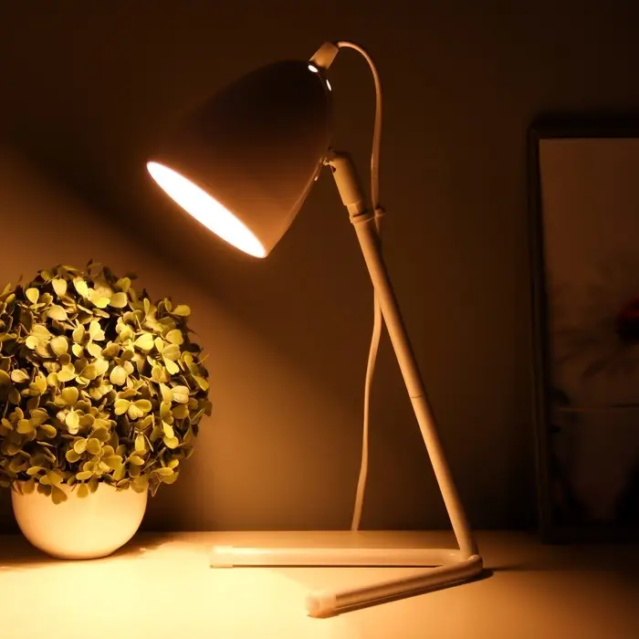 Настольная лампа "Санди" Е27 40Вт бело-черный 18х18х40 см