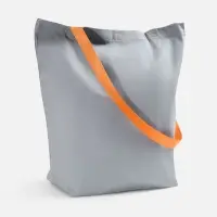 Шопер B5, серый с оранжевыми ручками