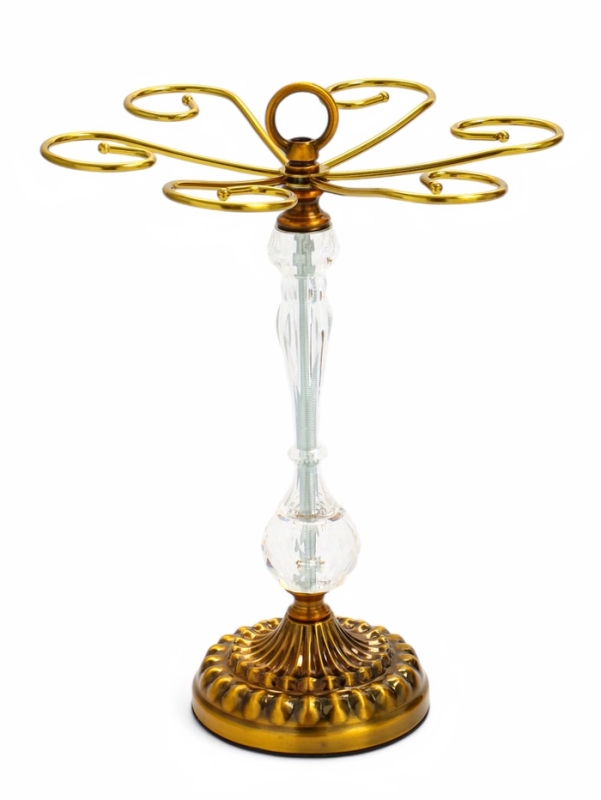 Подставка для бокалов, со стеклом и металлом, на 6 бокалов