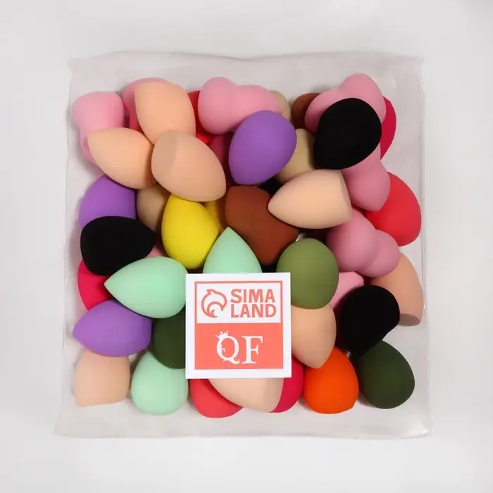 Спонж для макияжа, 6&times;4 см, фасовка &ndash; 50 шт., МИКС