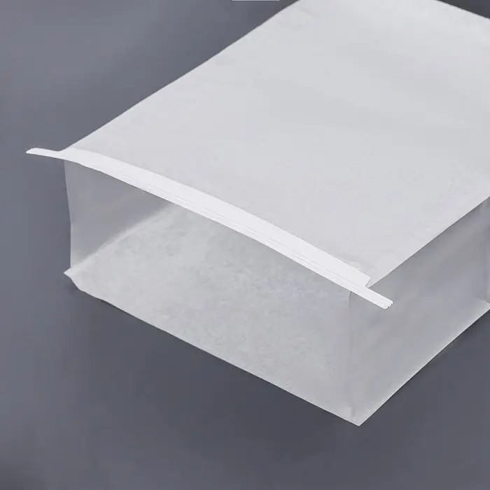 Пакет бумажный, с окном, прямоугольное дно, белый, 13&times;10&times;28 см