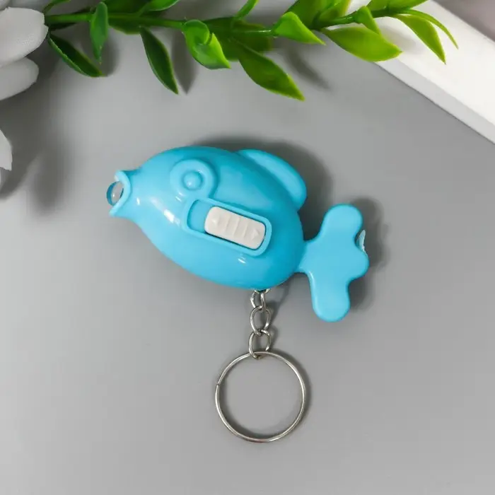 Фонарик свет на кольце "Рыбка"светит  МИКС 5х1,7х3 см