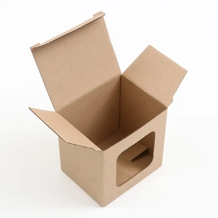 Коробка под кружку, с окном, 12&times;9.5&times;12 см