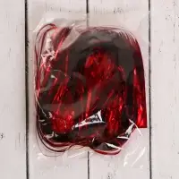 Дождик новогодний красный, b-7,5 см, L-150 см