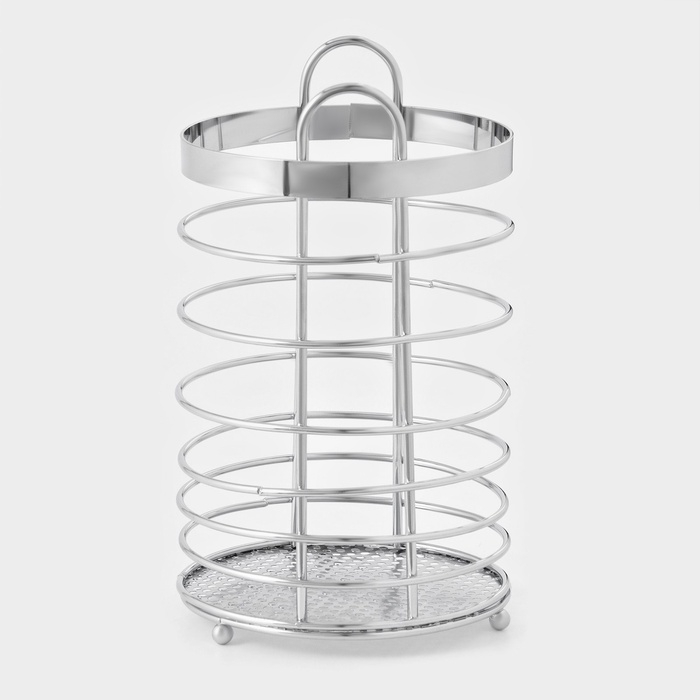 Сушилка для столовых приборов Доляна, 11&times;11&times;18,5 см, хромированная