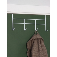 Вешалка на дверь на 4 крючка Доляна &laquo;Моно&raquo;, 34,5&times;8,5&times;16 см, цвет белый