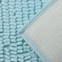 Коврик для дома Доляна &laquo;Букли длинные&raquo;, 40&times;60 см, цвет голубой