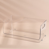 Органайзер для хранения, с ручками, 1 секция, 30 &times; 14 &times; 13 см, цвет прозрачный