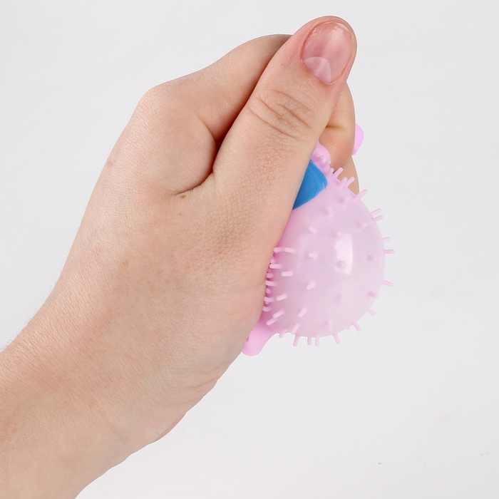 Мяч детский резиновый ёжка световой &laquo;Совушка&raquo;, цвета МИКС , в шоубоксе