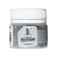 Декоративные блёстки LUXART LuxGlitter (сухие), 20 мл, размер 0.2 мм, голографическое серебро