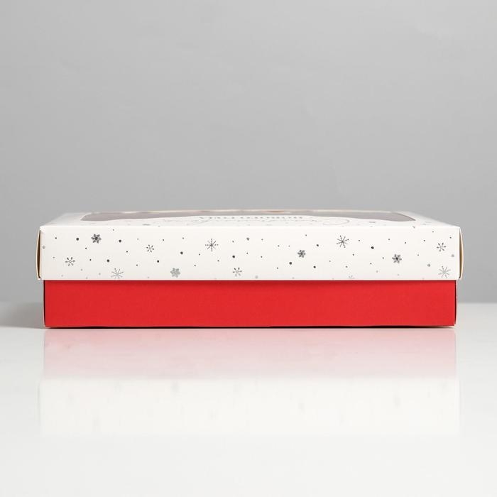 Коробка подарочная новогодняя складная &laquo;Crystal&raquo;, 23.5 х 20.5 х 5.5 см, Новый год