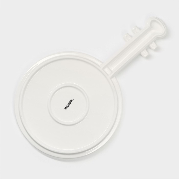 Блюдо для подачи фарфоровое Magistro &laquo;Гитара&raquo;, 34,5&times;20,7&times;2 см, цвет белый