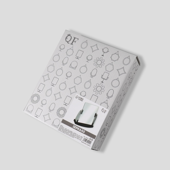 Зеркало настольное, зеркальная поверхность 11,5 &times; 14,5 см, цвет серебристый