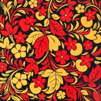 Доска разделочная и сервировочная -поднос "Хохлома 2" 36х28 см