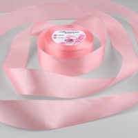 Лента атласная, 40 мм &times; 23 &plusmn; 1 м, цвет розовый №04