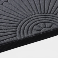 Коврик придверный полукруглый Доляна Welcome арки, 40&times;60 см, с окантовкой, цвет серый