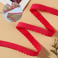 Резинка становая, с ажурным краем, 10 мм, 10 &plusmn; 0,5 м, цвет красный