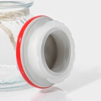 Банка стеклянная для хранения сыпучих продуктов Доляна &laquo;Пляж&raquo;, 600 мл, 11&times;12,5 см, с керамической крышкой