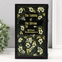 Сейф-книга дерево кожзам "Укрощение строптивой. Уильям Шекспир" цветы тиснение 21х13х5 см