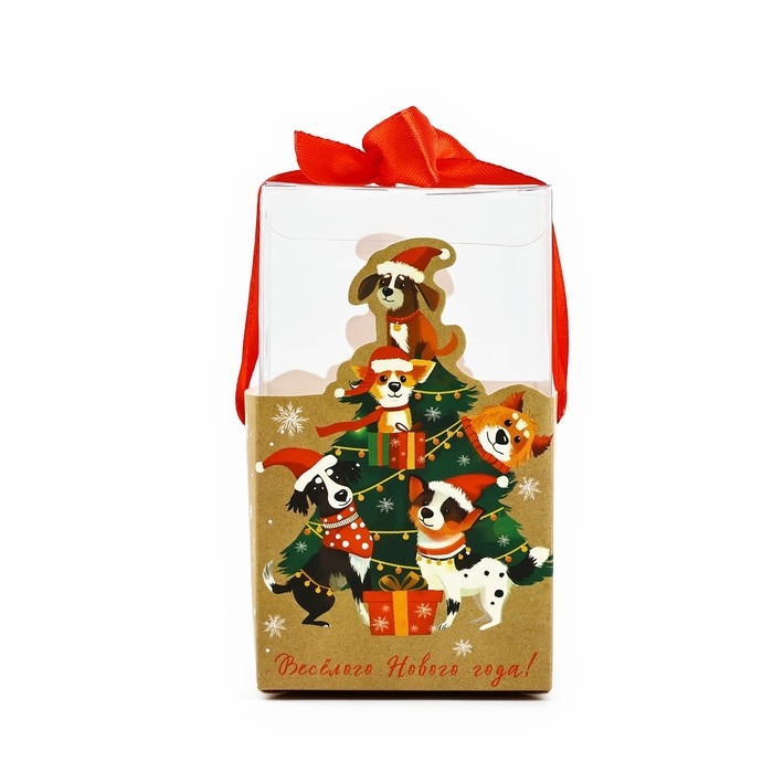 Коробка подарочная новогодняя складная &laquo;Весёлого Нового года!&raquo;, 7 х 12 х 7 см, Новый год