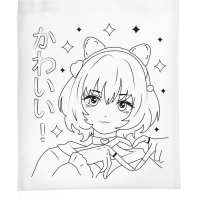 Сумка-шопер, раскраска &laquo;Аниме: девочка&raquo;