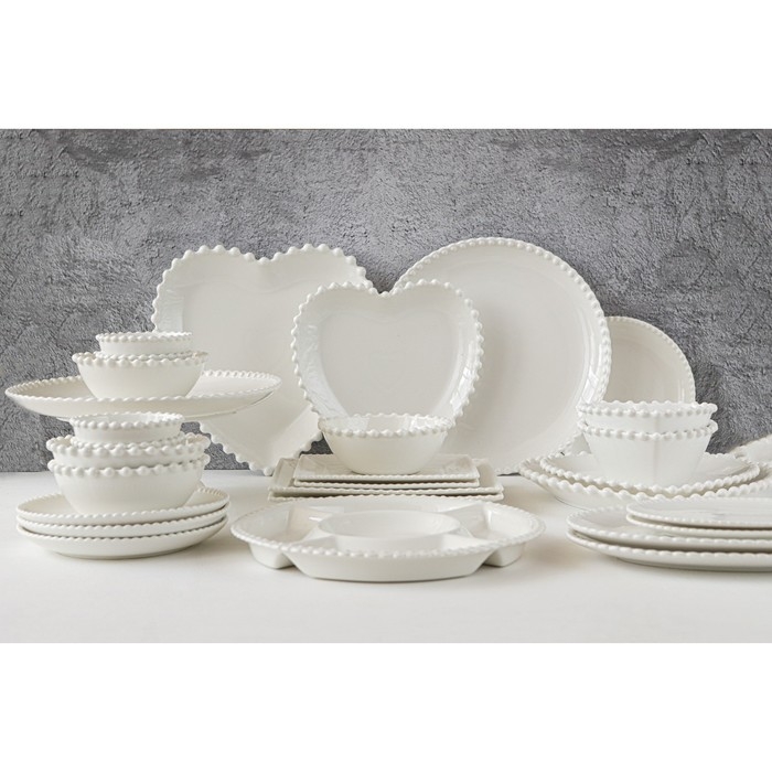 Тарелка фарфоровая обеденная Magistro &laquo;Лакомка&raquo;, d=20,5 см, цвет белый