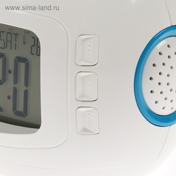 Будильник Luazon LB-10 "Звездное небо", часы, 8 мелодий, белый