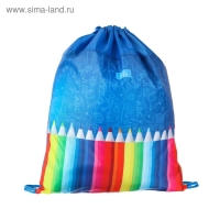 Мешок для обуви 420 х 340 мм, Calligrata МСО-5С, (мягкий полиэстер, плотность 210D), "Карандаши"