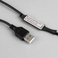 Гирлянда &laquo;Нить&raquo; 5 м роса, IP20, серебристая нить, 50 LED, пульт ДУ, свечение RGB, USB