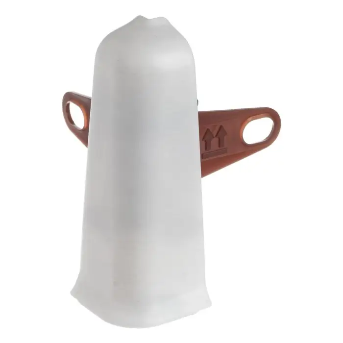 Угол наружный (внешний) для плинтуса &laquo;Деконика&raquo;, с крепежом, 70 мм, цвет 001 белый