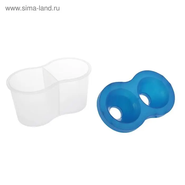 Стакан - непроливайка для рисования двойной Calligrata, 150 мл &times;2, с держателем для кистей, МИКС