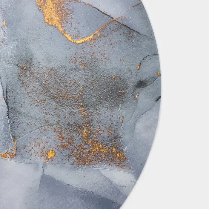 Салфетка сервировочная на стол &laquo;Камень&raquo;, d=38 см, цвет серый