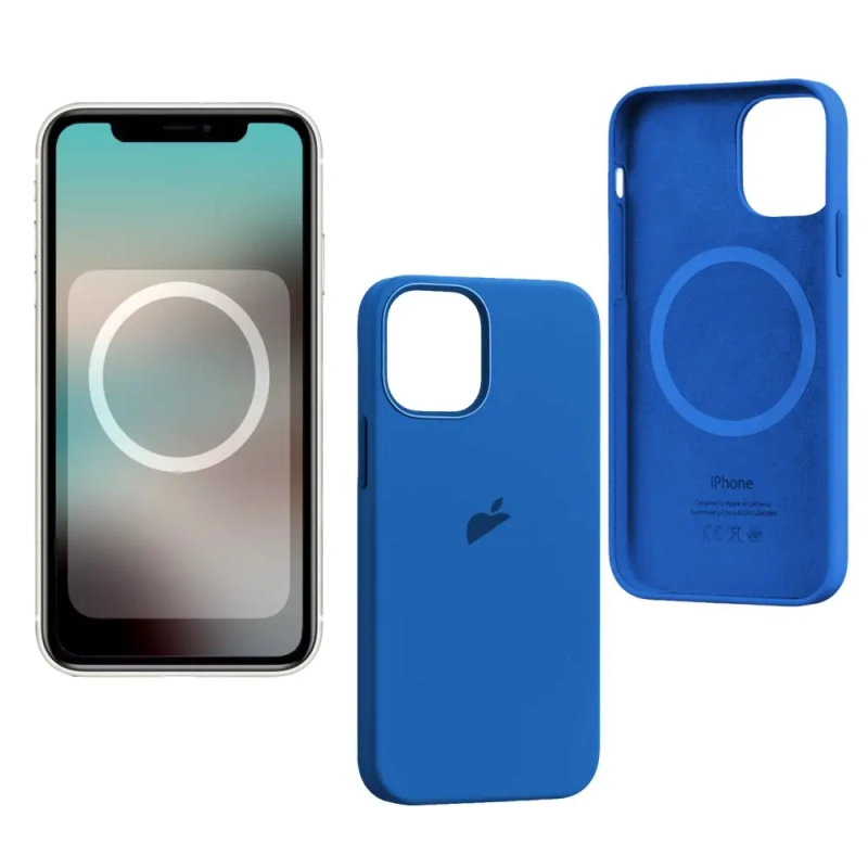 Чехол iPh 12 Pro Max Silicon Case  Capri Blue