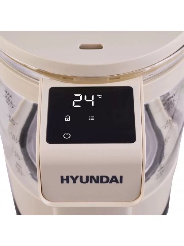 Чайник HYK-G7700 2,5л 2200Вт кремовый (стекло)