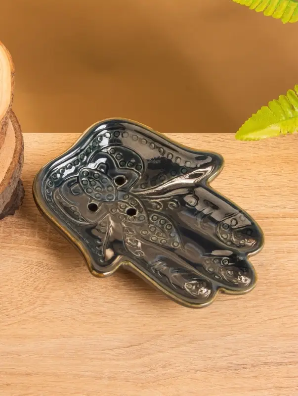 Мыльница &laquo;Рука Будды&raquo;, 17&times;13&times;3 см, керамика, синяя