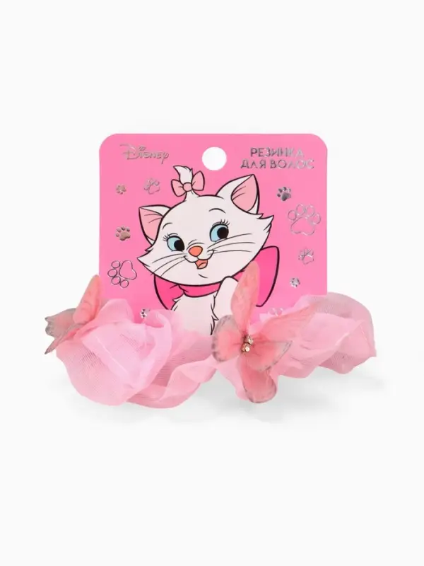 Резинка для волос &laquo;Бабочки&raquo; розовая, Коты аристократы
