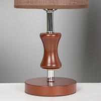 Лампа настольная BayerLux ЭКО "Кло" 1х40Вт Е27 кофе/хром 16х16х38см