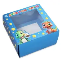 Коробка подарочная складная с пластиковым окном, упаковка, &laquo;Милые динозаврики&raquo;, 14 х 14 х 8 см