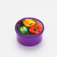 Ланч-бокс круглый FoodVibes &laquo;Перчики&raquo;, 500 мл