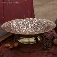 Блюдо латунь "Живая изгородь"  цветная эмаль 6,5х20х20 см, МИКС