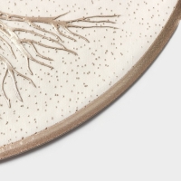 Салфетки сервировочные на стол Доляна &laquo;Древо&raquo;, 2 шт, d=38 см, цвет бежевый