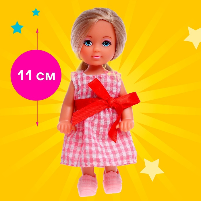 Кукла малышка Lyna на велопрогулке с велосипедом и аксессуарами, МИКС