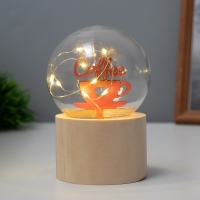 Ночник &laquo;Шар-люблю кофе&raquo; LED 3хAG10 шар 8см 6,5х6,5х11,5см