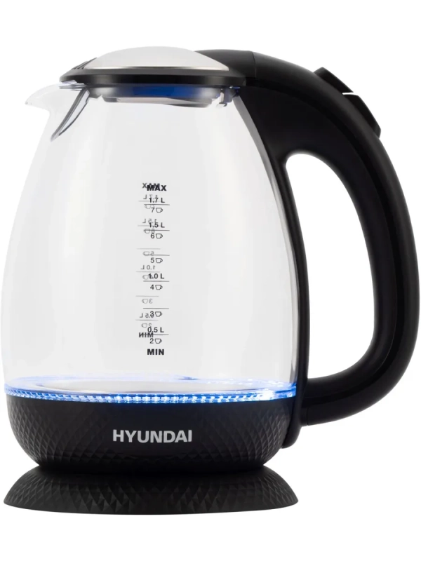 Чайник HYK-G3804 1,7л 2200Вт черный (стекло)