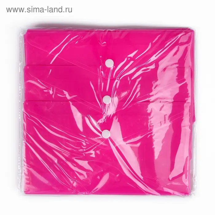 Папка-конверт на кнопке, travel, 180 мкм, рифлёная, МИКС