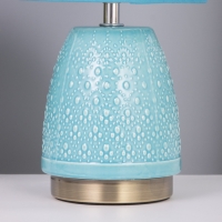 Лампа настольная "Масаки" 1х40Вт Е14 синий 15х15х30см