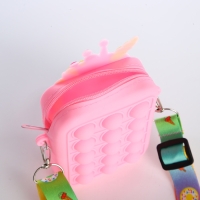 Сумка детская для девочки на молнии, &laquo;Выбражулька&raquo;, pop it, цвет розовый/голубой