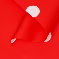 Пленка двухсторонняя "Горох крупный", красный, 0,58 х 10 м