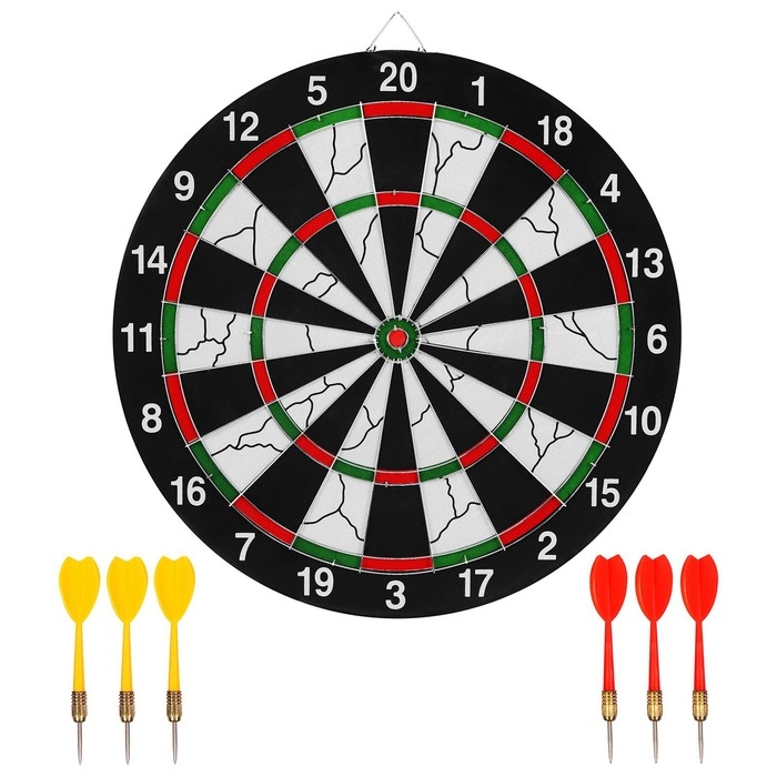 Дартс, мишень диаметром 40,5 см, 6 дротиков